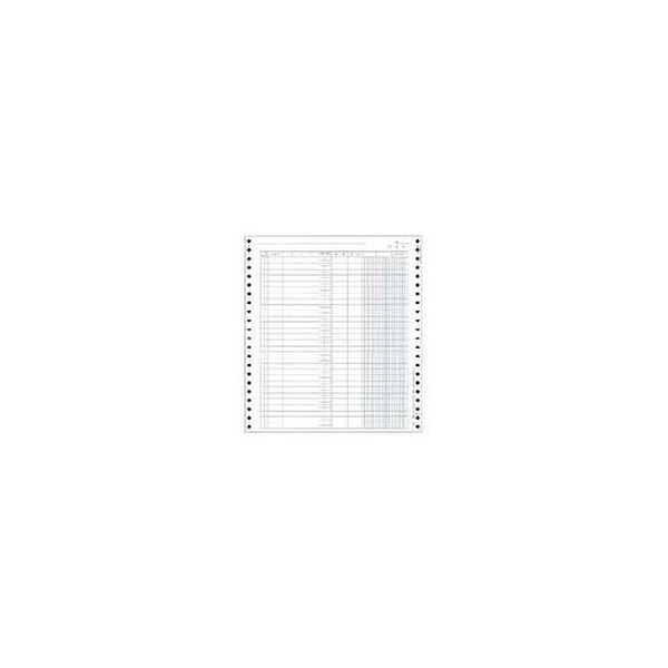 (まとめ）OBC バインダー元帳 Y10×T11連続用紙 3410 1箱(1000枚)〔×3セット〕 【北海道・沖縄・離島配送不可】