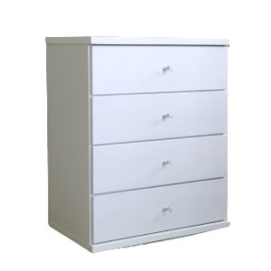 日本製 コンパクトチェスト 幅59.5cm 4段 ホワイト スライドレール付き 木製チェスト チェスト 完成品 【北海道・沖縄・離島配送不可】