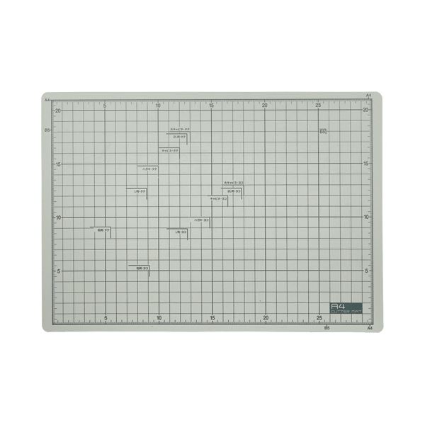 （まとめ）TANOSEE フタル酸エステル不使用 滑りにくいカッターマット A4 225×320mm 1枚 〔×10セット〕 【北海道・沖縄・離島配送不可】