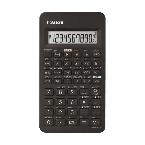 キヤノン 関数電卓 F-605G仮数10桁、指数2桁 関数機能(154種類)、ハードカバー付 0891C003 1セット(10台) 【北海道・沖縄・離島配送不可】_1