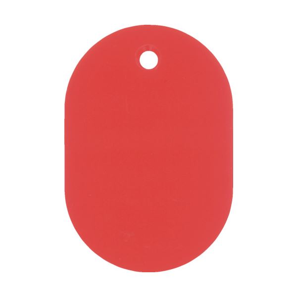 (まとめ) 日本緑十字社 小判札（無地札） 赤60×40mm スチロール樹脂 200024 1枚 〔×100セット〕 【北海道・沖縄・離島配送不可】
