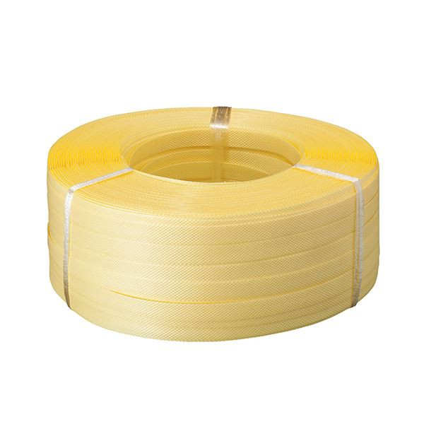 TANOSEE ＰＰバンド 手締め用 １５ｍｍ×１０００ｍ 黄 １巻 - 梱包、テープ