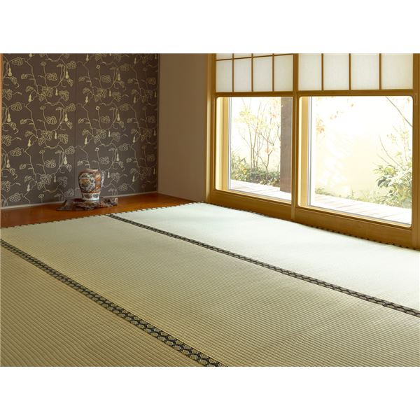 い草 上敷き/ラグマット 〔江戸間 8帖〕 高耐久性 長期間使用可 『雅 みやび』 〔リビング ダイニング 客間 仏間〕 【北海道・沖縄・離島配送不可】