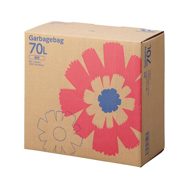TANOSEE ゴミ袋 コンパクト 透明70L BOXタイプ 1セット（440枚：110枚×4箱） 【北海道・沖縄・離島配送不可】