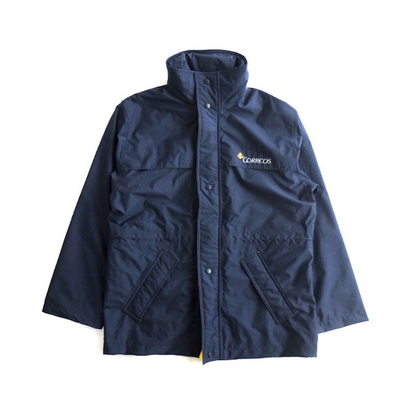 スペイン「CORREOS」（コレオス）前立て三重式ナイロン防水ジャケット未使用デットストック ネイビー 《S（日本サイズL相当）サイズ》 【北海道・沖縄・離島配送不可】