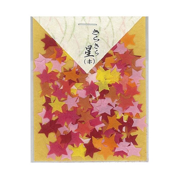 (まとめ)貼り絵 805045-2 きらきら星赤〔×30セット〕の通販は