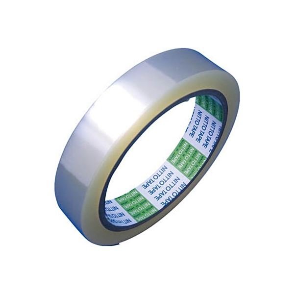 (まとめ) 日東電工 ポリエステル粘着テープ クリア 幅19mm×長さ50m 31B-75-251950 1巻 〔×20セット〕 【北海道・沖縄・離島配送不可】