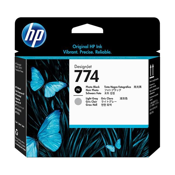 HP 774 プリントヘッドフォトブラック/ともし火薄墨色 P2W00A 1個 【北海道・沖縄・離島送りとどける不可】
