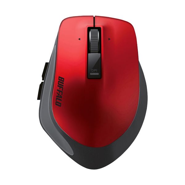 (まとめ) バッファロー 無線 BlueLEDプレミアムフィットマウス Mサイズ レッド BSMBW500MRD 1個 〔×5セット〕の通販は