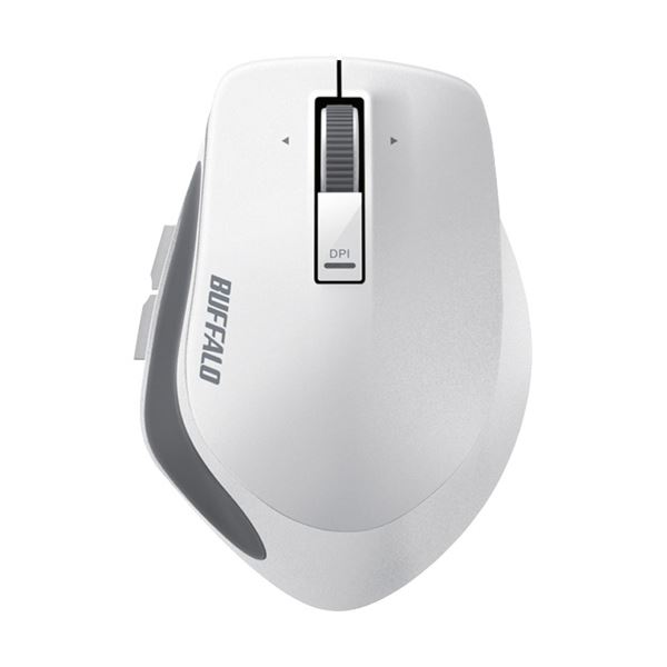 (まとめ) バッファロー 無線 BlueLEDプレミアムフィットマウス Mサイズ ホワイト BSMBW500MWH 1個 〔×5セット〕 【北海道・沖縄・離島配送不可】