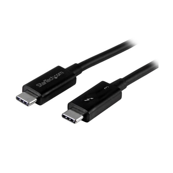 （まとめ）StarTech.com 0.5m Thunderbolt 3 （40Gbps） USB-C ケーブル TBLT34MM50CM 1台 〔×3セット〕 【北海道・沖縄・離島配送不可】