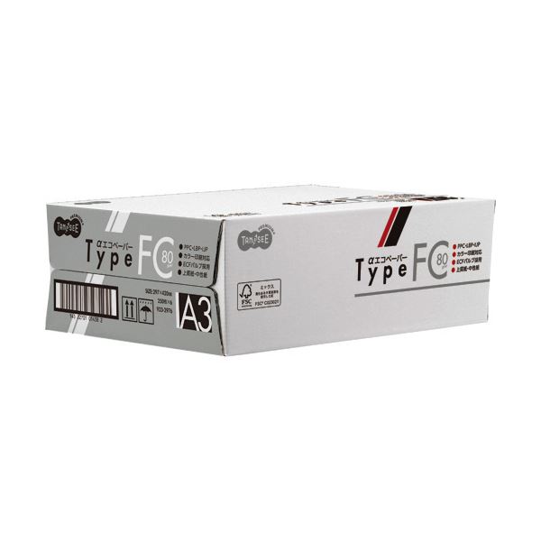 (まとめ）TANOSEE αエコペーパータイプFC A3 標準 80g 1セット(1500枚:250枚×6冊)〔×3セット〕 【北海道・沖縄・離島配送不可】