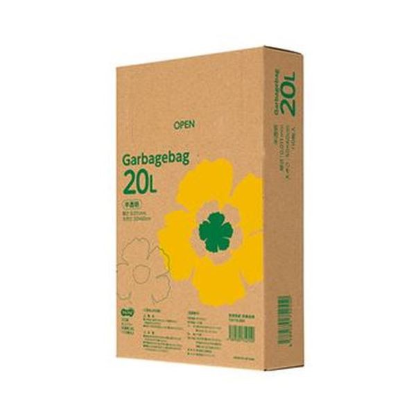 まとめ）TANOSEE ゴミ袋エコノミー 半透明 20L BOXタイプ 1箱（110枚
