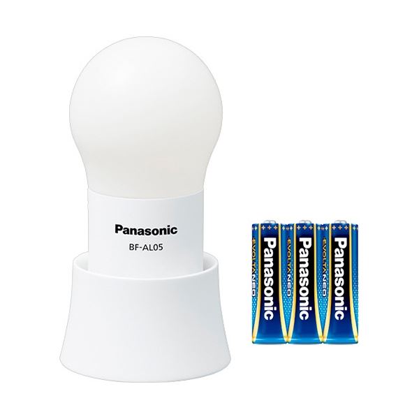 (まとめ) パナソニック LEDランタン(球ランタン) 乾電池EVOLTAネオ付 ホワイト BF-AL05N-W 1個 〔×3セット〕の通販は