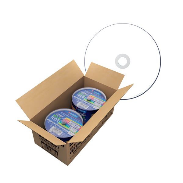 バーベイタム 録画用BD-R 130分1-6倍速 ホワイトワイドプリンタブル スピンドルケース VBR130RP50V4X2 1箱(100枚:50枚×2パック) 【北海道・沖縄・離島配送不可】