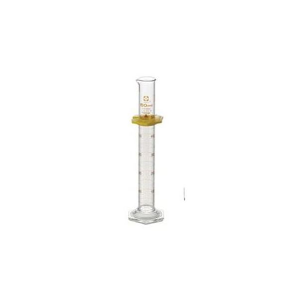 （まとめ）メスシリンダー （SIBATA） カスタムA 50mL バンパー付 〔×5セット〕 【北海道・沖縄・離島配送不可】