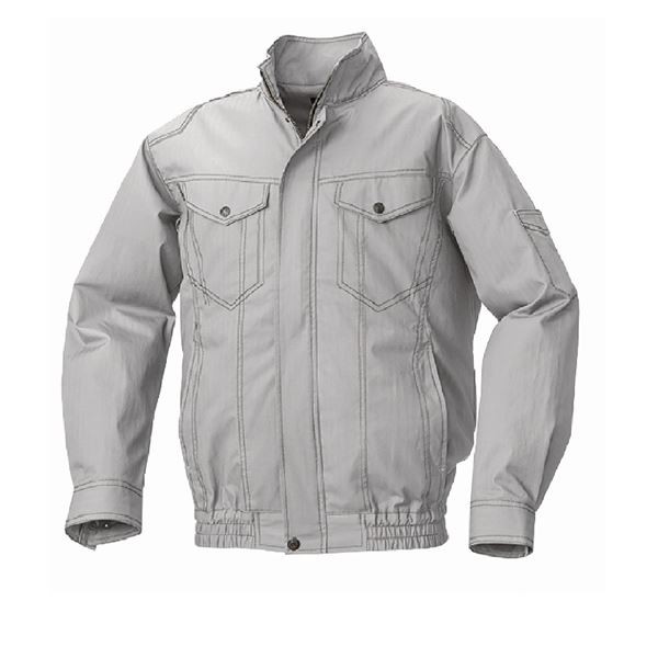 【通販 人気】 空調服 KU92040 R 【北海道 3L シルバー 服のみ ヘリンボーン 綿 その他