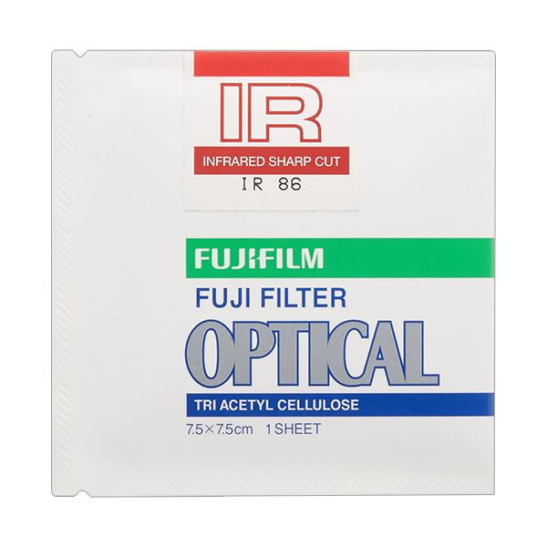 (まとめ) 富士フイルム光吸収・赤外線透過フィルター 86号 75×75mm IR 86 7.5 X 1 1枚 〔×10セット〕 【北海道・沖縄・離島配送不可】