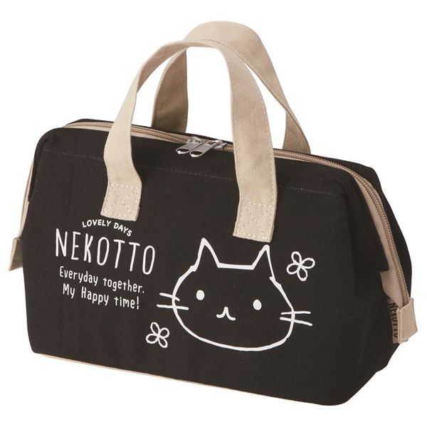 （まとめ）がま口型ランチバッグ ねこっと （がま口型ランチバッグ ねこっと） 〔60個セット 〕 【北海道・沖縄・離島配送不可】