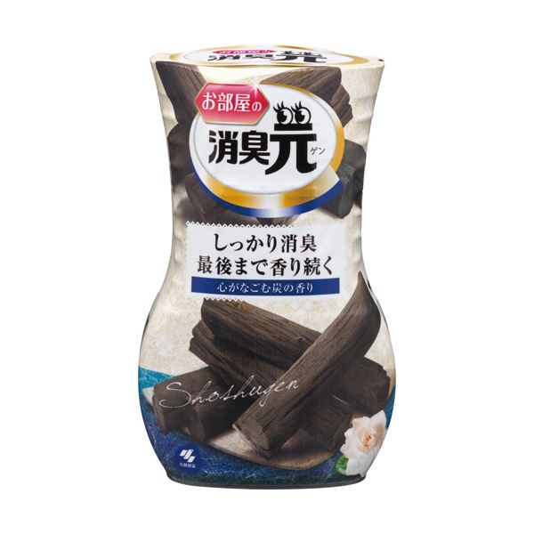 （まとめ）小林製薬 お部屋の消臭元 心がなごむ炭の香り 400ml 1セット（5個） 〔×5セット〕 【北海道・沖縄・離島配送不可】