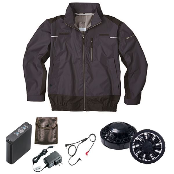 KU90540 空調服 R ポリエステル製 FAN2200B・RD9261・LISUPER1セット ダークブルー 3L KU90540 空調服 R ポリエステル製長袖ワーク FAN2200B・RD9261・LIPRO2