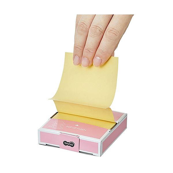 （まとめ）TANOSEE ポップアップふせん 紙箱付 75×75mm 1冊 〔×50セット〕 【北海道・沖縄・離島配送不可】
