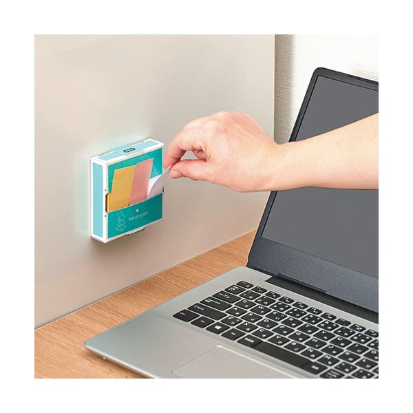 （まとめ）TANOSEE ポップアップふせん 紙箱付 75×75mm 1冊 〔×50セット〕 【北海道・沖縄・離島配送不可】