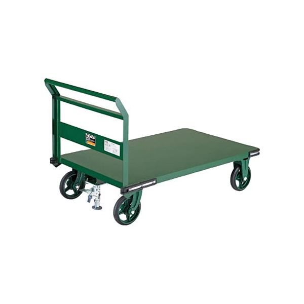 TRUSCO 鋼鉄製 運搬車 800×450mm ハンドル側自在車 鋳物車輪 LS付 OH-3RSS 1台 完成品 【北海道・沖縄・離島配送不可】