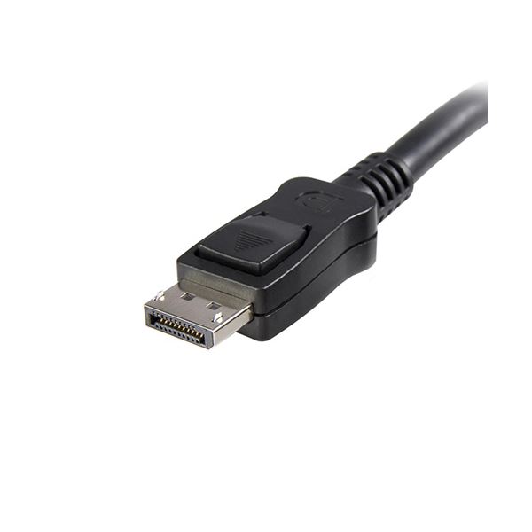 (まとめ) StarTechラッチ付きDisplayPort1.2 ディスプレイポートモニターケーブル 2m 4K オス/オス ブラック DISPL2M1本 〔×10セット〕 【北海道・沖縄・離島配送不可】_1