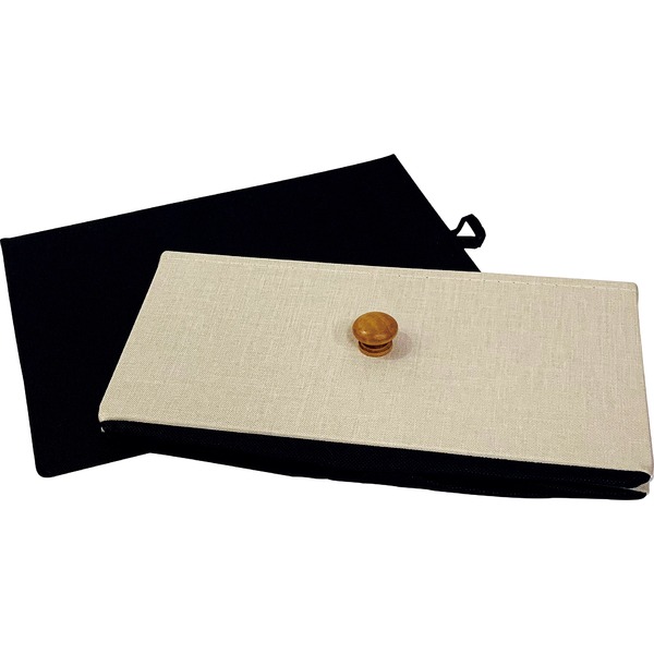 折りたためるファブリックチェスト（木天板）2段 アイボリー 折りたためるファブリックチェスト（木天板）2段 アイボリー