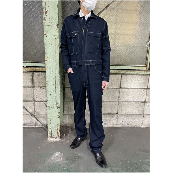 SIGNET シグネット 整備・DIY向け 長袖作業用つなぎ服 デニム素材 Sサイズ 49626 【北海道・沖縄・離島配送不可】