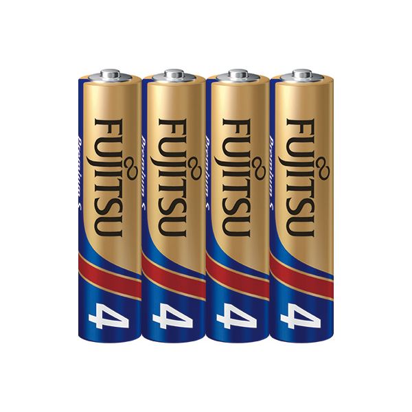 (まとめ) 富士通 アルカリ乾電池PremiumS 単4形 4本 〔×15セット〕 【北海道・沖縄・離島配送不可】