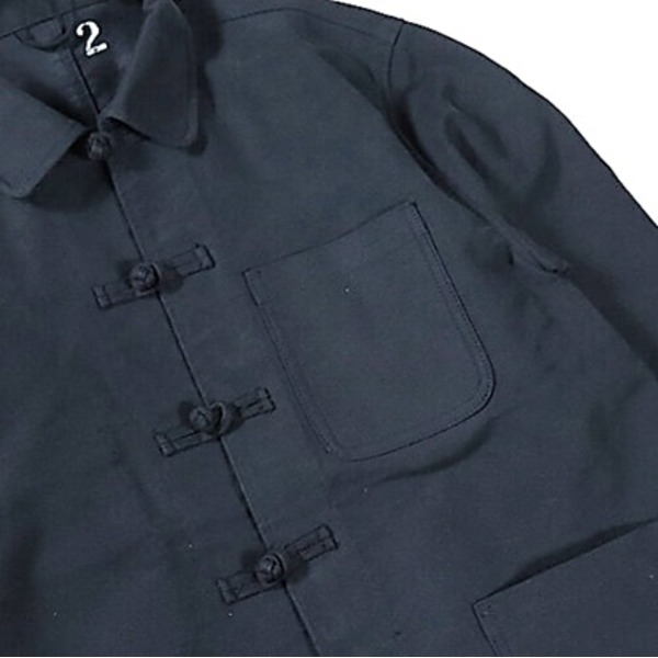 モールスキンチャイナジャケット ブラック 2（Lサイズ） 【北海道