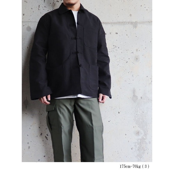 モールスキンチャイナジャケット ブラック 2（Lサイズ） 【北海道