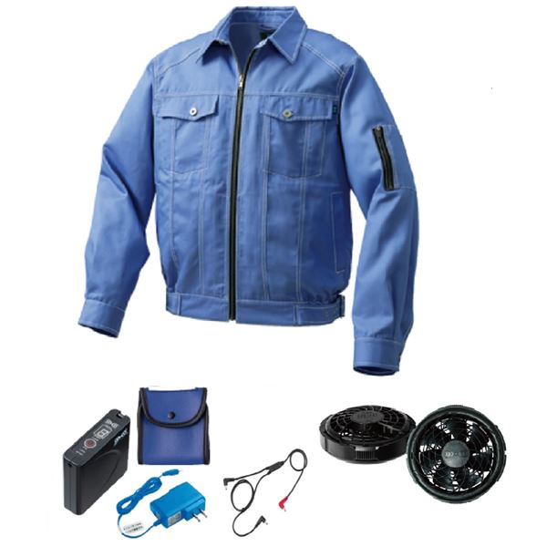 KU91910 空調服 R 綿・ポリ混紡 脇下マチ付きII FAN2400SPBB・RD9261