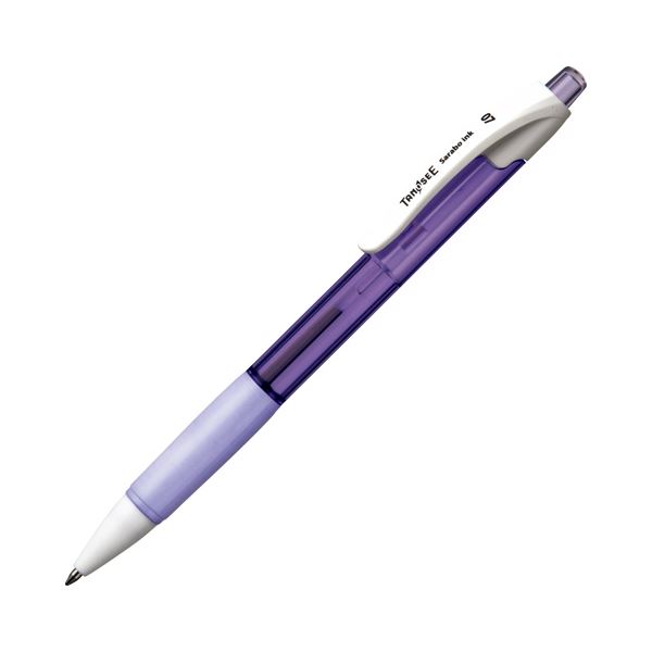 (まとめ) TANOSEE ノック式油性ボールペン（なめらかインク） 細字 0.7mm ラベンダー（インク：黒） 50本 〔×10セット〕 【北海道・沖縄・離島配送不可】