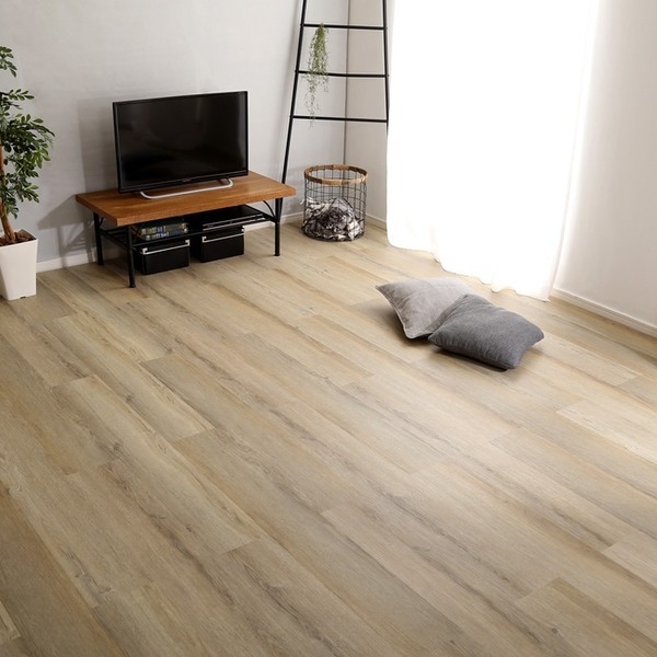 はめこみ式フロアタイル シャビーオーク 24枚セット PVC貼 PU加工 DIY 模様替え リフォーム Wood Flats ウッドフラッツ 【北海道・沖縄・離島配送不可】