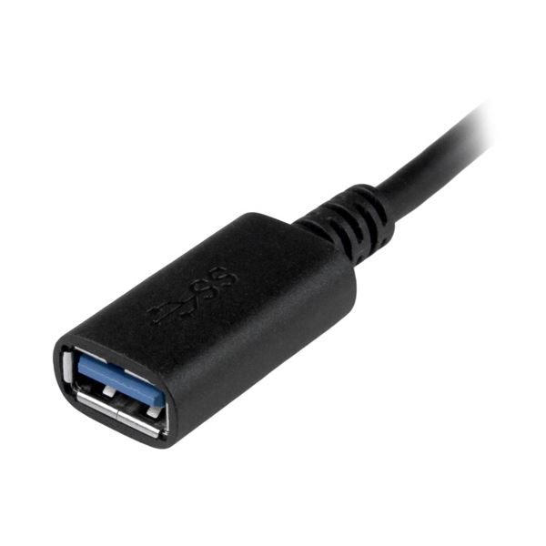 (まとめ) StarTech USBType-C-USB3.0 タイプA変換アダプタ Type-C(24ピン)オス-タイプA(9ピン)メス 15cm ブラックUSB31CAADP 1個 〔×10セット〕 【北海道・沖縄・離島配送不可】_2