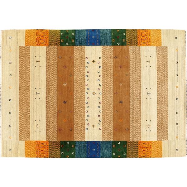 防炎 ラグマット/絨毯 〔約200×250cm 729/マルチ〕 ホットカーペット対応 インド製 『ファインギャベ』 729/MULTI 【北海道・沖縄・離島配送不可】