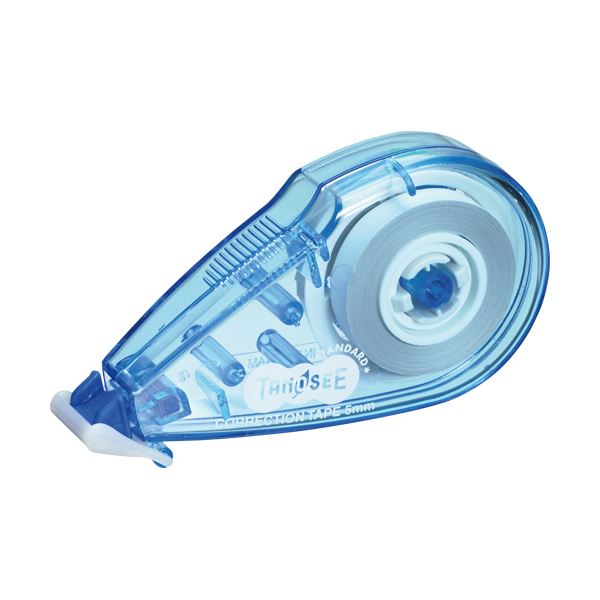 (まとめ）TANOSEE 修正テープ5mm幅×8m ブルー 1セット（40個）〔×3セット〕の通販は