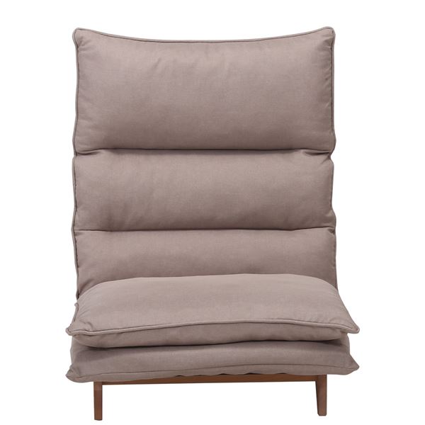 ダブルクッション座椅子 1P ベージュ 幅70×奥行80〜120×高さ94cm 組立品 【北海道・沖縄・離島配送不可】_1