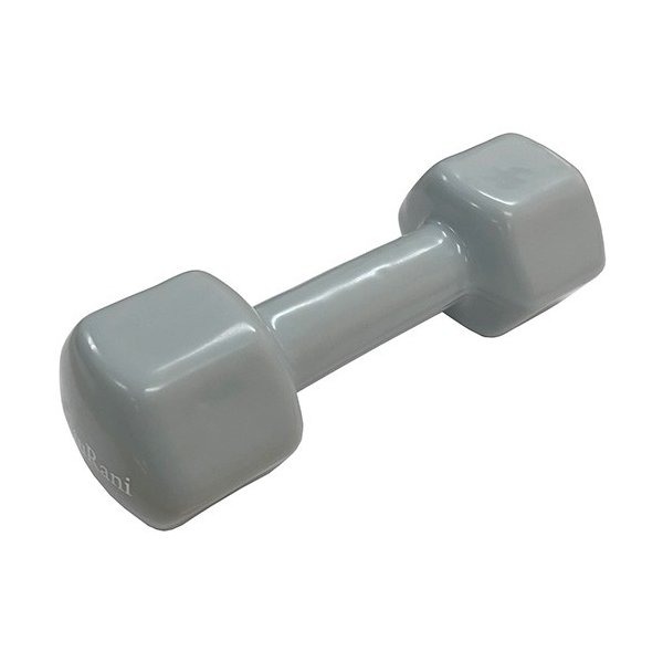 カラー 鉄アレー/ダンベル グレー〔4kg×4本〕 ビニールコーティング 防滑 防傷 転がりにくい仕様 〔スポーツ用品 運動用品〕 【北海道・沖縄・離島配送不可】