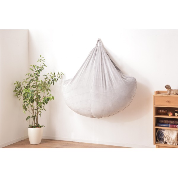 ビーズ クッション 〔オレンジ 幅135×奥行120×高さ22cm〕 ポリエステル ポリウレタン 〔リビング ベッドルーム〕 【北海道・沖縄・離島配送不可】_2