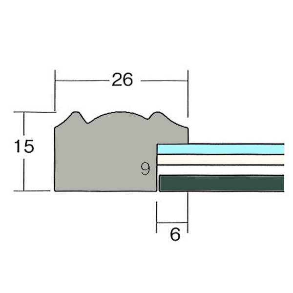 軽量水彩額〕マット付き・「UV（紫外線）カットアクリル」 □模様入り
