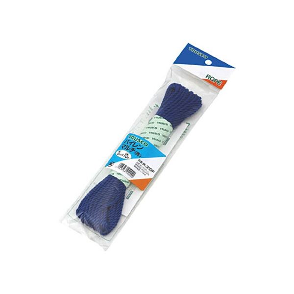 (まとめ) TRUSCO パイレンマルチカラーロープ φ3mm×10m 青 R-310P-B 1巻 〔×20セット〕 【北海道・沖縄・離島配送不可】