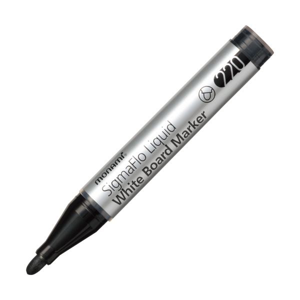 (まとめ) モナミ ホワイトボード用マーカーSigmaFlo Liquid 太字 黒 18413 1本 〔×100セット〕 【北海道・沖縄・離島配送不可】