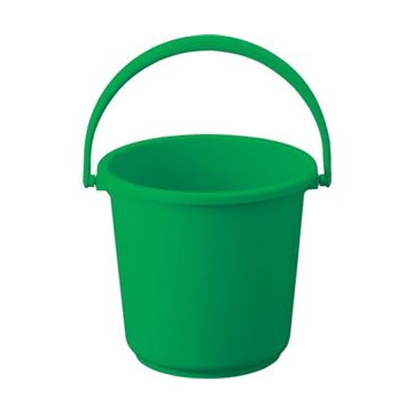 （まとめ）TRUSCO PPカラーバケツ 15L緑 TPPB-15-GN 1個〔×10セット〕の通販は