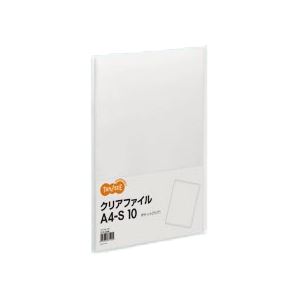 TANOSEE クリアファイル A4タテ 10ポケット 背幅8mm クリア 1セット（80冊） 【北海道・沖縄・離島配送不可】