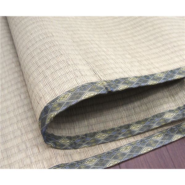 い草 上敷き/ラグマット 〔本間 8帖〕 撥水加工 リバーシブル対応 双目織 『白馬 はくば』 〔リビング ダイニング〕 【北海道・沖縄・離島配送不可】