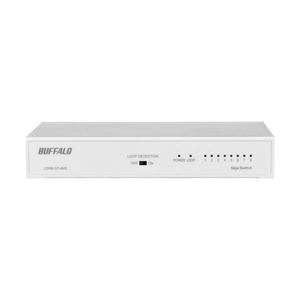 バッファロー Giga対応スイッチングハブ 金属筐体 電源内蔵 8ポート ホワイト LSW6-GT-8NS/WH 1セット（3台） 【北海道・沖縄・離島配送不可】_1